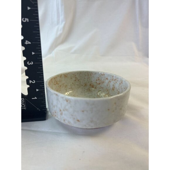 Handcrafted Ceramic Bowl With Speckled Design - 2" Height X 4" Diameter - Picture 2 of 2